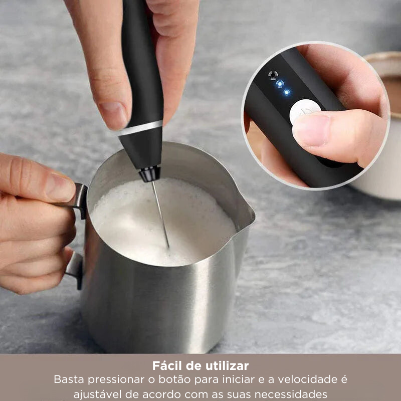 Faça Cappuccinos Incríveis: Batedor Elétrico de Leite USB