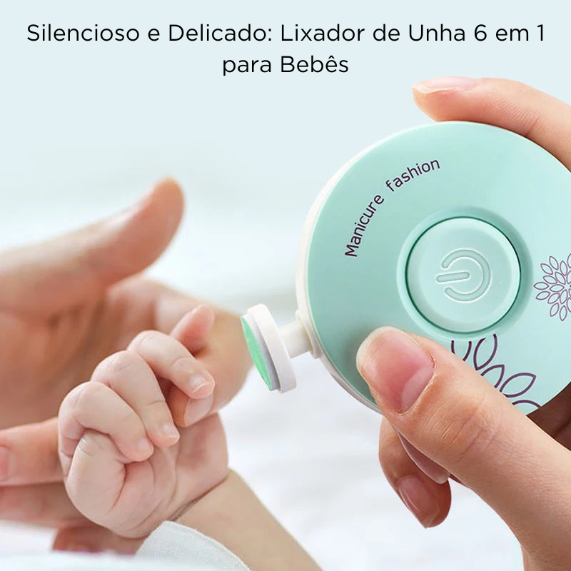 Silencioso e Delicado: Lixador de Unha 6 em 1 para Bebês