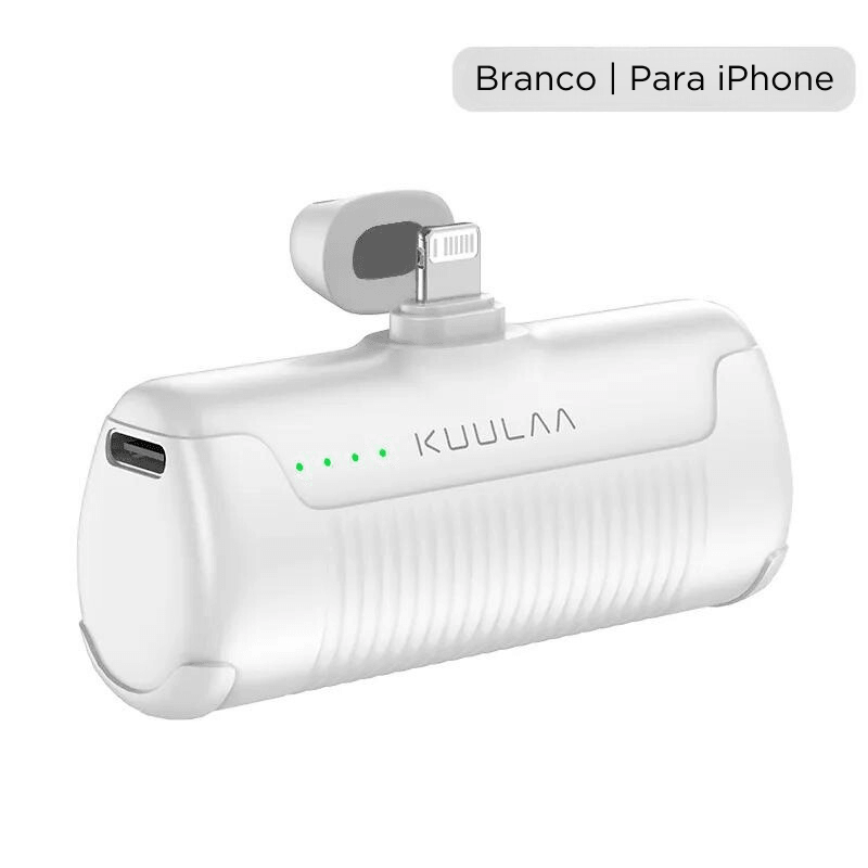 Sempre com Bateria: Mini Carregador Portátil 4500mAh | iPhone & Android