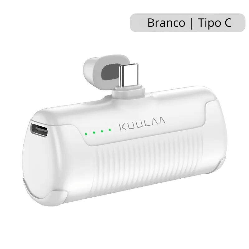 Sempre com Bateria: Mini Carregador Portátil 4500mAh | iPhone & Android