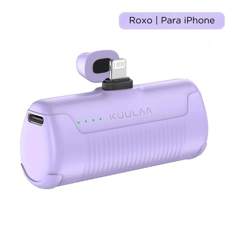 Sempre com Bateria: Mini Carregador Portátil 4500mAh | iPhone & Android